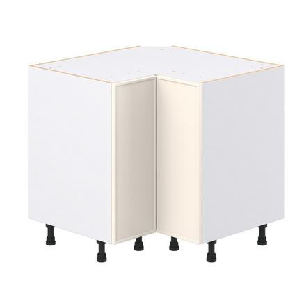 Linden 36 in. Painted Washed Linen Lazy Susan Corner Base Cabinet Linden 36 in. Painted Washed Linen Lazy Susan Corner Base Cabinet