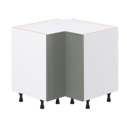 Linden 36 in. Painted Moss Green Lazy Susan Corner Base Cabinet Linden 36 in. Painted Moss Green Lazy Susan Corner Base Cabinet