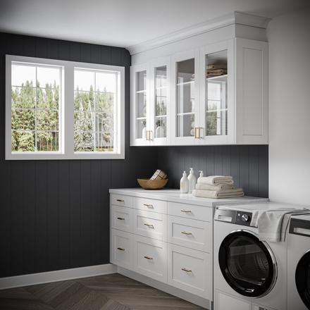 Summerhill 12 in. Bright White Drawer Base Cabinet Summerhill 3 Drawer Base Cabinet