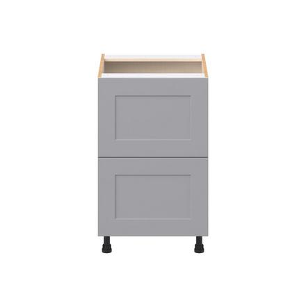 Candler 21 in. Painted Slate Gray Drawer Base Cabinet Candler 2 Drawer Base Cabinet