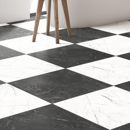 Ferentino Noche Checkerboard Waterproof Rigid Core Luxury Vinyl Tile - Foam Pad Ferentino Noche Checkerboard Waterproof Rigid Core Luxury Vinyl Tile - Foam Pad