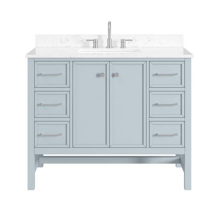 Piper 43 in. Blue Vanity with Engineered Stone Top Piper 43 in. Blue Vanity with Engineered Stone Top