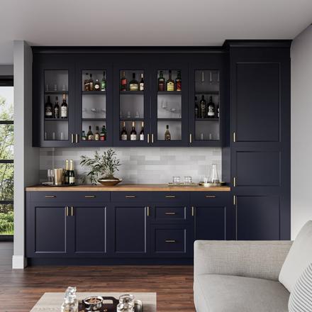 Peachtree 3x 30in. Painted Midnight Blue Cabinet Filler Strip Peachtree Filler Strip