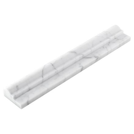 Bianco Carrara II Polished Marble Ogee Chair Rail Bianco Carrara II Polished Marble Ogee Chair Rail