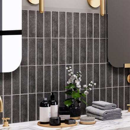 Thin Brick Midnight Black Flat Thin Brick Midnight Black Flat