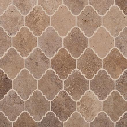 Noce San Felipe Tumbled Travertine Mosaic Noce San Felipe Tumbled Travertine Mosaic