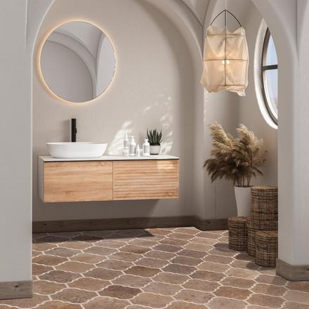 Noce San Felipe Tumbled Travertine Mosaic Noce San Felipe Tumbled Travertine Mosaic