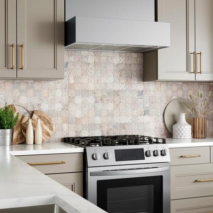 Argento Star Cross Tumbled Travertine Mosaic Argento Star Cross Tumbled Travertine Mosaic