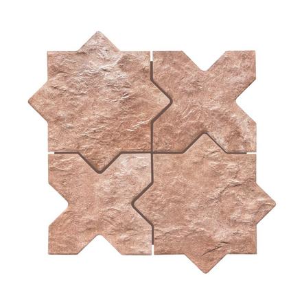 Terracotta Star Cross Matte Porcelain Mosaic Terracotta Star Cross Matte Porcelain Mosaic