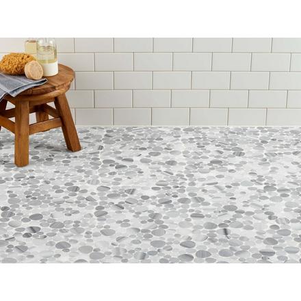 Marble Skyfall III Honed Pebble Mosaic Marble Skyfall III Honed Pebble Mosaic