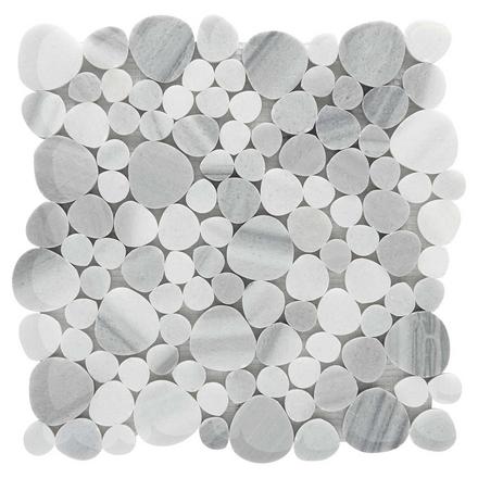 Marble Skyfall III Honed Pebble Mosaic Marble Skyfall III Honed Pebble Mosaic