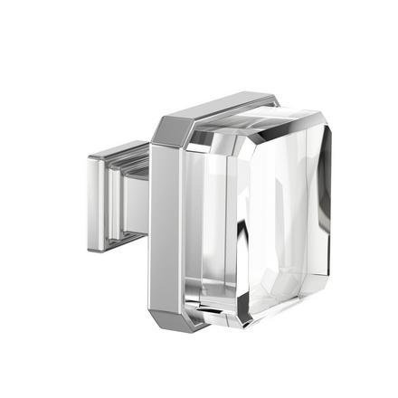 Glacio 1-3/8 in. Clear and Polished Chrome Cabinet Knob Glacio Cabinet Knob