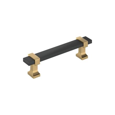 Overton Matte Black and Champagne Bronze Cabinet Pull Overton Matte Black and Champagne Bronze Cabinet Pull