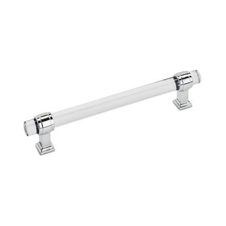 Glacio 6-5/16 in. Center-to-Center Clear and Polished Chrome Cabinet Pull Glacio Cabinet Pull