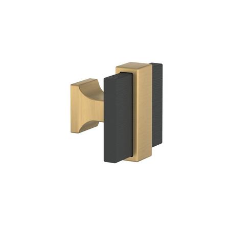 Overton 1-3/8 in. Brushed Matte Black and Champagne Bronze Cabinet Knob Overton Cabinet Knob