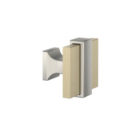Overton 1-3/8 in. Golden Champagne and Satin Nickel Cabinet Knob Overton Cabinet Knob
