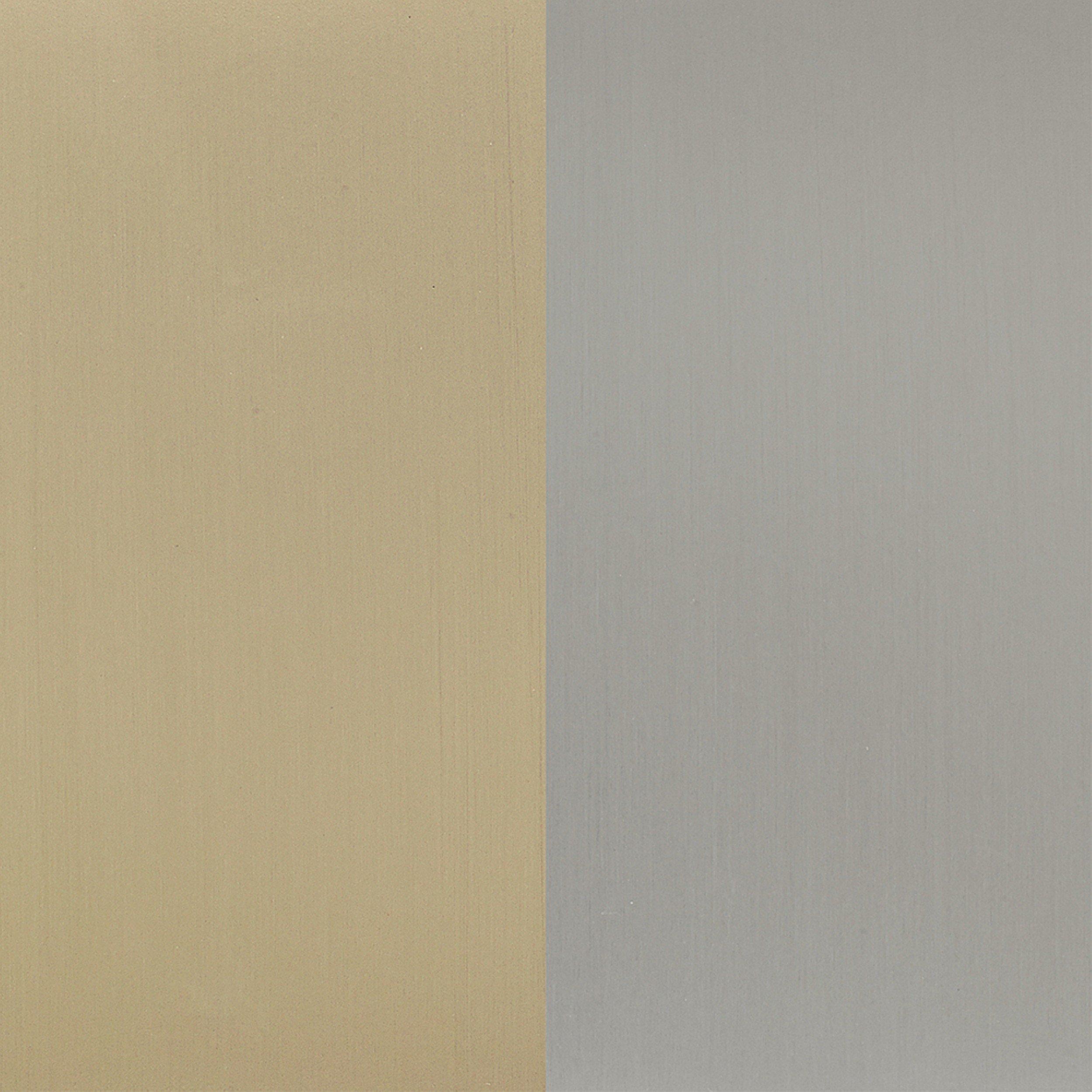 Overton 1-3/8 in. Golden Champagne and Satin Nickel Cabinet Knob