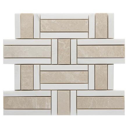 Bridgette Beige Dolomite Marble II Mosaic Bridgette Beige Dolomite Marble II Mosaic