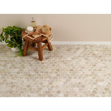 Crema Royal Hexagon II Polished Marble Tile Crema Royal Hexagon II Polished Marble Tile