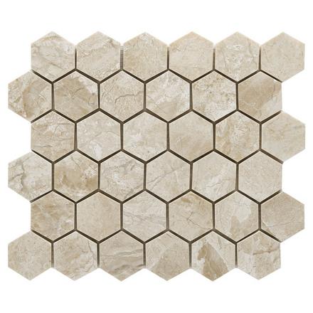 Crema Royal Hexagon II Polished Marble Tile Crema Royal Hexagon II Polished Marble Tile