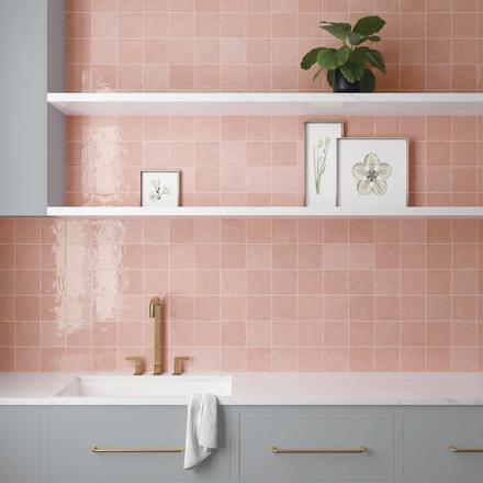 Zellige Peony Ceramic Tile Zellige Peony Ceramic Tile