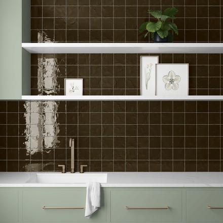 Zellige Cocoa Ceramic Tile Zellige Cocoa Ceramic Tile