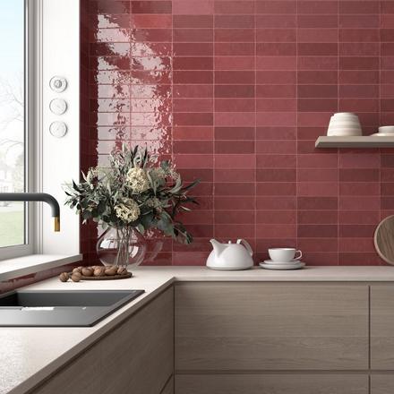 Zellige Bordeaux Ceramic Tile Zellige Bordeaux Ceramic Tile