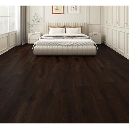 Midnight Cafe Waterproof Rigid Core Luxury Vinyl Plank - Cork Pad Midnight Cafe Waterproof Rigid Core Luxury Vinyl Plank - Cork Pad