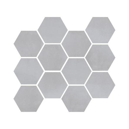 Luxe Smoke Hexagon Matte Porcelain Mosaic Luxe Smoke Hexagon Matte Porcelain Mosaic