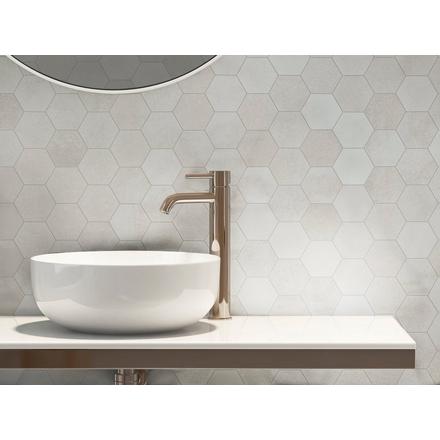 Luxe Sand Hexagon Matte Porcelain Mosaic Luxe Sand Hexagon Matte Porcelain Mosaic