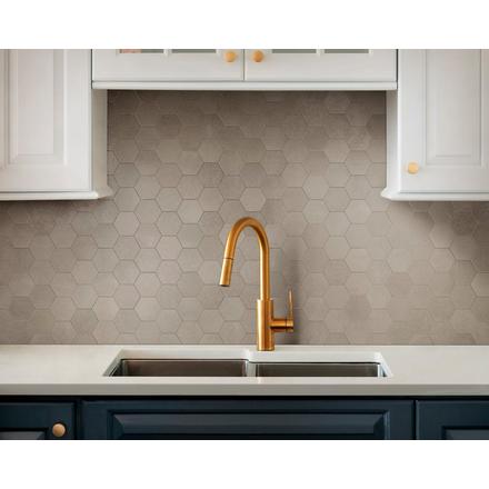 Luxe Earth Hexagon Matte Porcelain Mosaic Luxe Earth Hexagon Matte Porcelain Mosaic