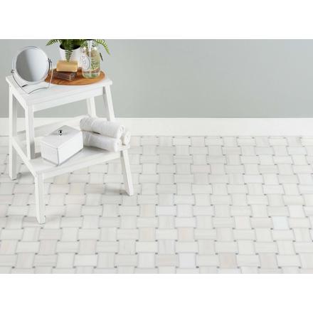 Skyfall II Dolomite Basketweave Honed Marble Mosaic Skyfall II Dolomite Basketweave Honed Marble Mosaic