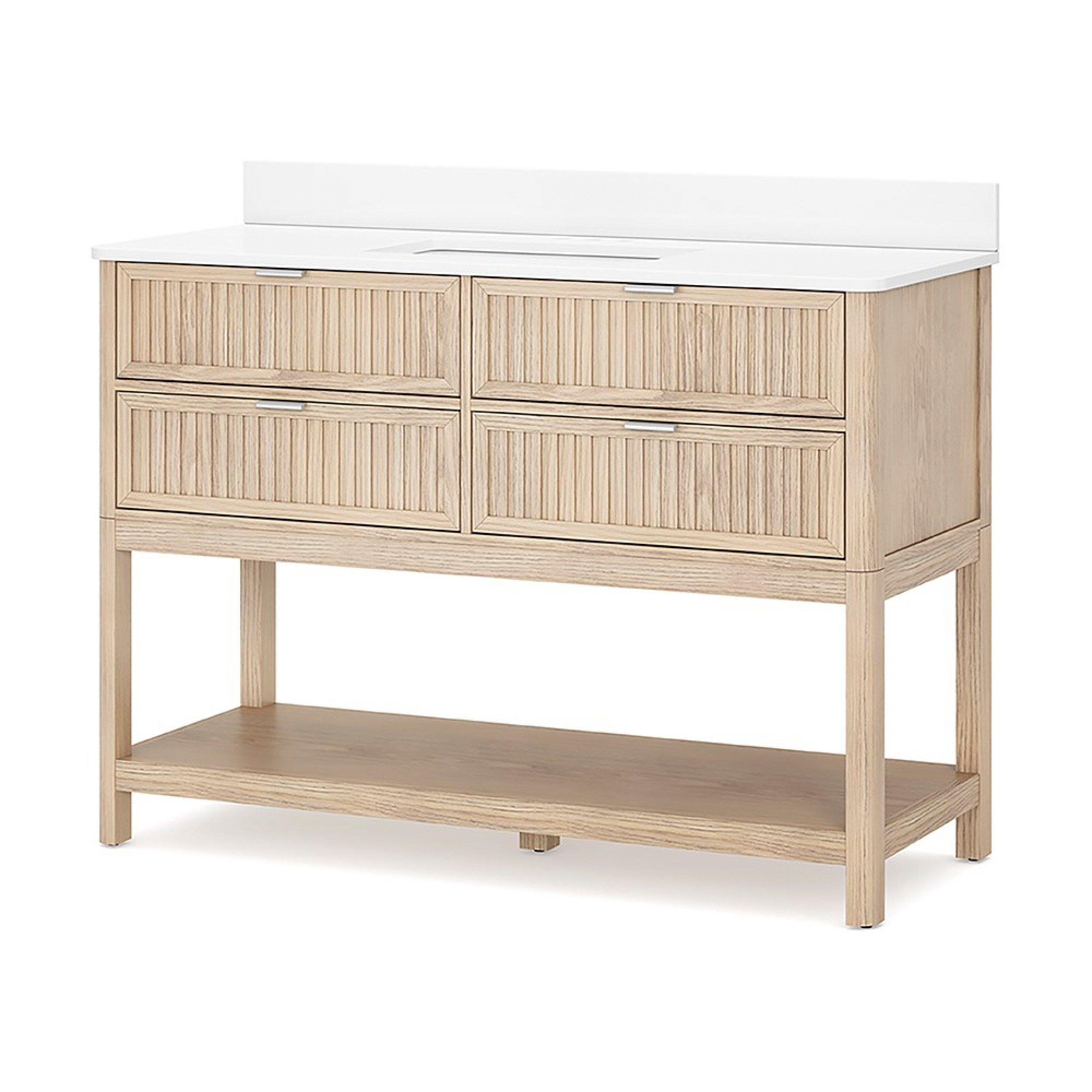 Palma 49 in. Natural Vanity with Engineered Stone Top