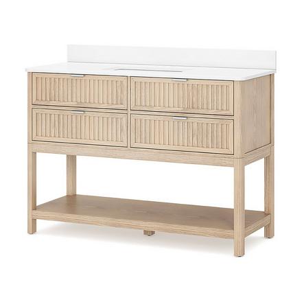Palma 49 in. Natural Vanity with Engineered Stone Top Palma 49 in. Natural Vanity with Engineered Stone Top