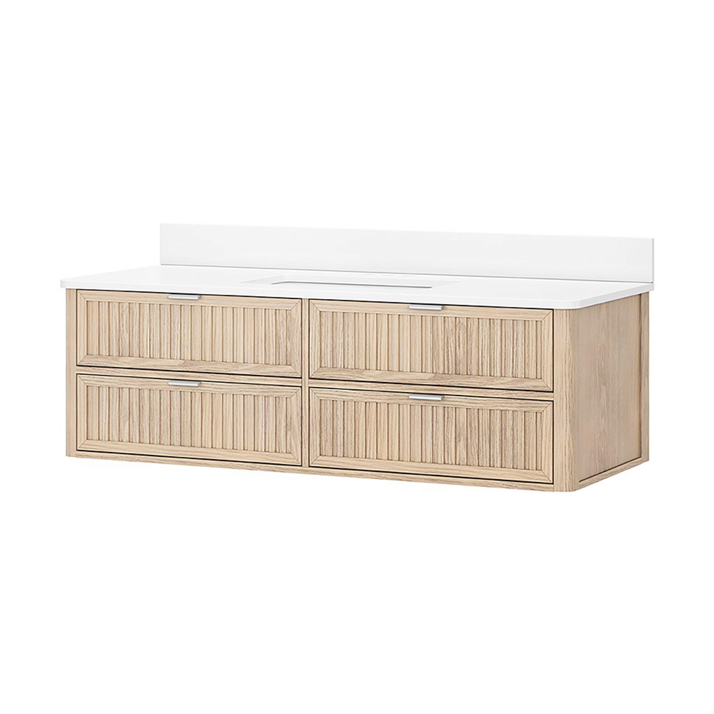 Palma 49 in. Natural Vanity with Engineered Stone Top