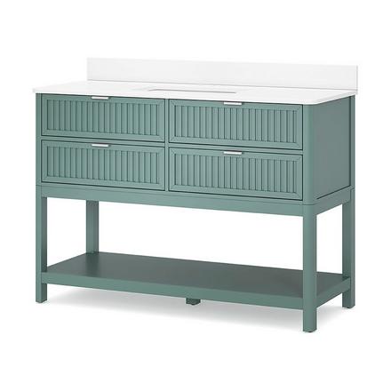 Palma 49 in. Blue Vanity with Engineered Stone Top Palma 49 in. Blue Vanity with Engineered Stone Top