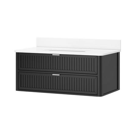 Palma 37 in. Black Vanity with Engineered Stone Top Palma 37 in. Black Vanity with Engineered Stone Top