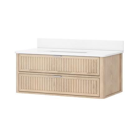 Palma 37 in. Natural Vanity with Engineered Stone Top Palma 37 in. Natural Vanity with Engineered Stone Top