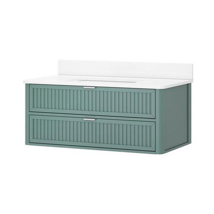 Palma 37 in. Blue Vanity with Engineered Stone Top Palma 37 in. Blue Vanity with Engineered Stone Top