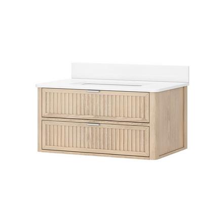 Palma 31 in. Natural Vanity with Engineered Stone Top Palma 31 in. Natural Vanity with Engineered Stone Top