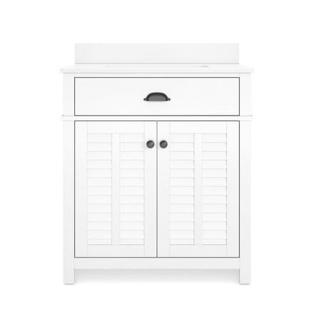 Bellville 31 in. White Vanity with Engineered Stone Top Bellville 31 in. White Vanity with Engineered Stone Top