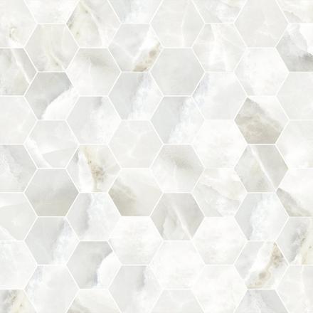 Alessia Bianca Hexagon Polished Porcelain Mosaic Alessia Bianca Hexagon Polished Porcelain Mosaic