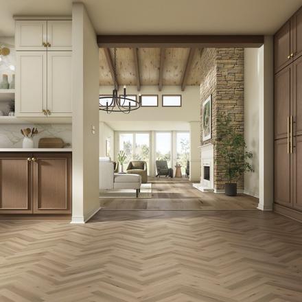 Harper Herringbone Waterproof Rigid Core Luxury Vinyl Plank - Cork Pad Harper Herringbone Waterproof Rigid Core Luxury Vinyl Plank - Cork Pad