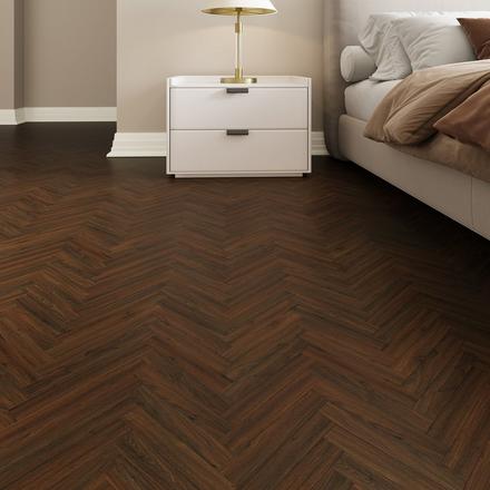 Ludlow Herringbone Waterproof Rigid Core Luxury Vinyl Plank - Cork Pad Ludlow Herringbone Waterproof Rigid Core Luxury Vinyl Plank - Cork Pad