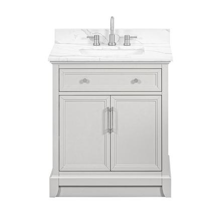 Aurora 31 in. Gray Vanity with Quartz Top Aurora 31 in. Gray Vanity with Quartz Top