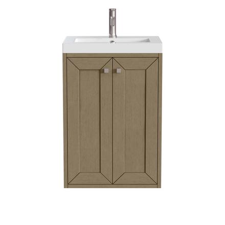 Chianti 20 in. Walnut Brown Single Sink Vanity with White Glossy Composite Stone Top Chianti 20 in. Walnut Brown Single Sink Vanity with White Glossy Composite Stone Top