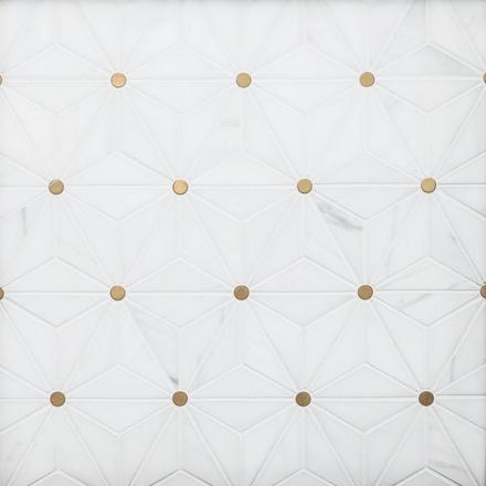 Nova II Dolomite Brass Polished Marble Mosaic Nova II Dolomite Brass Polished Marble Mosaic