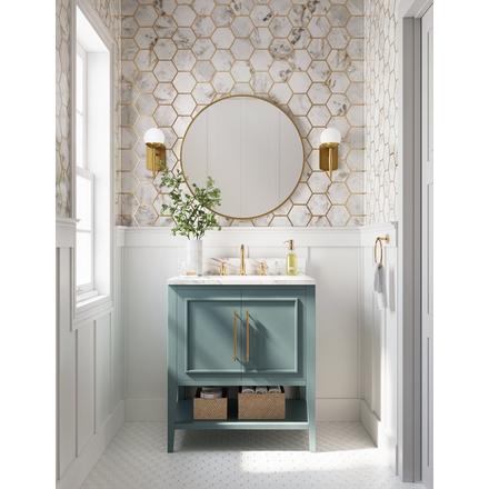 Nova II Dolomite Brass Polished Marble Mosaic Nova II Dolomite Brass Polished Marble Mosaic