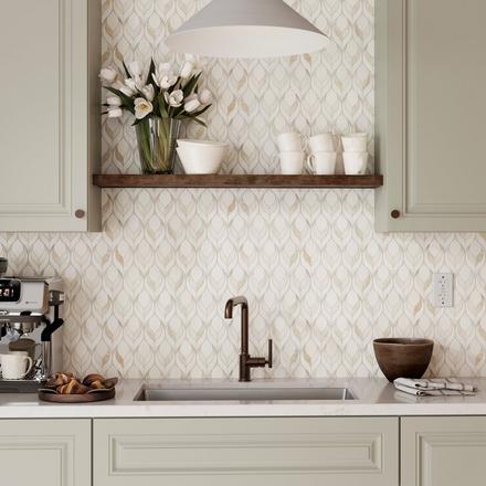 Crema Velluto Dolomite Chloe Waterjet Marble Mosaic Crema Velluto Dolomite Chloe Waterjet Marble Mosaic
