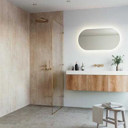 Sasso Beige Waterproof Resilient Shower and Wall Panel Sasso Beige Waterproof Resilient Shower and Wall Panel